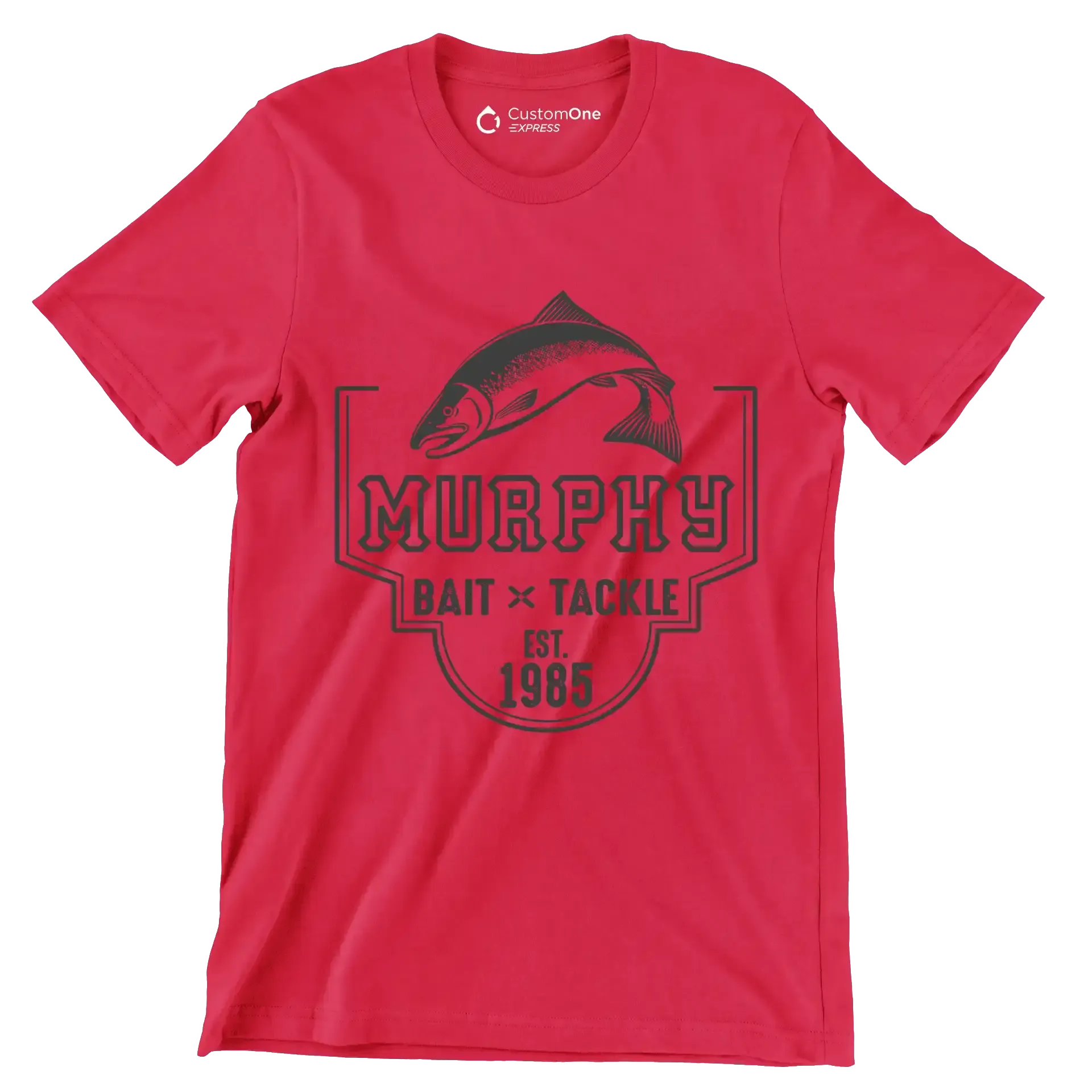 Murphy bait x tackle est. 1985 - Fishing Themed T-Shirt-Red-S-Custom One Express