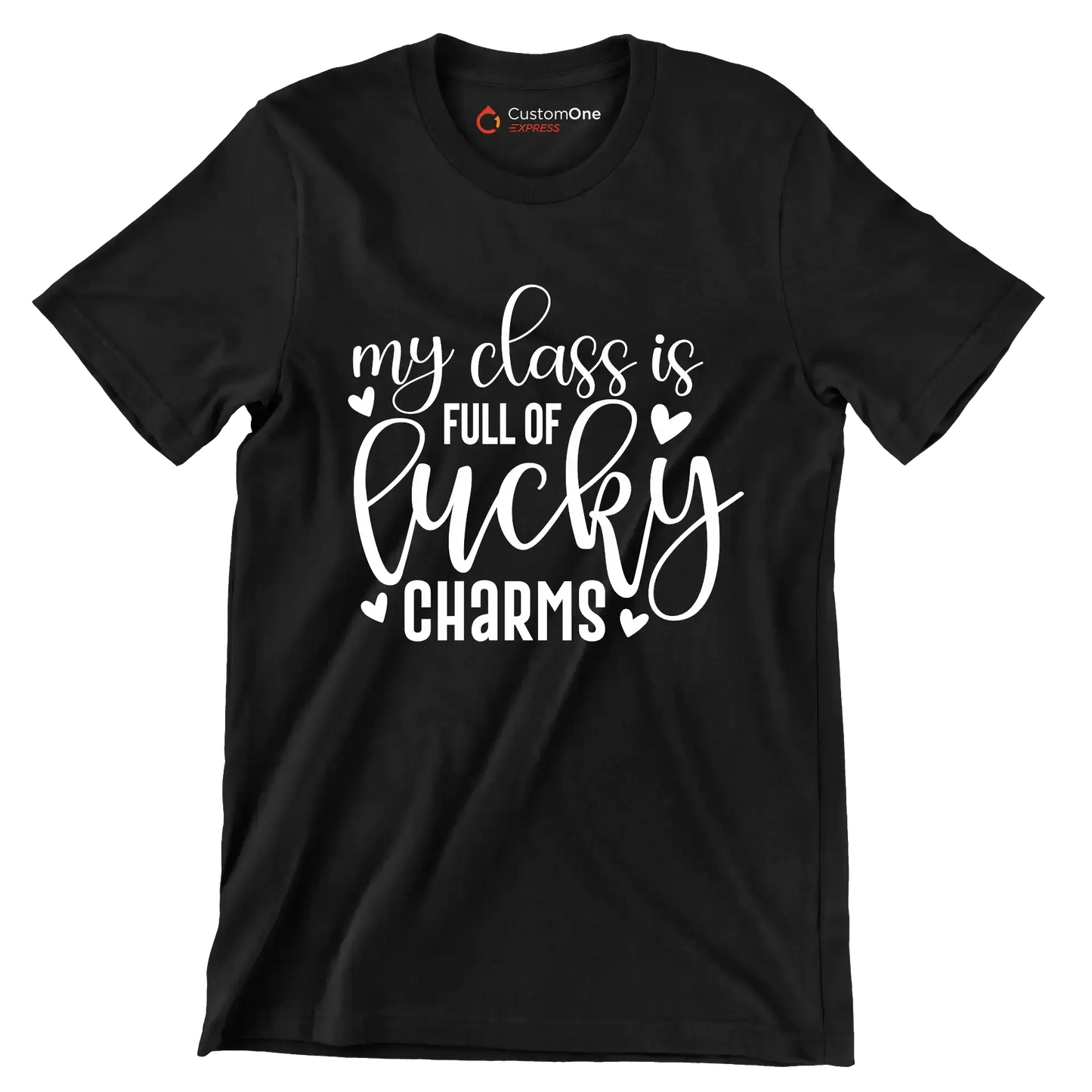 My Class is Full of Lucky Charms - St. Patrick's Day T-Shirt-Black-S-Custom One Express
