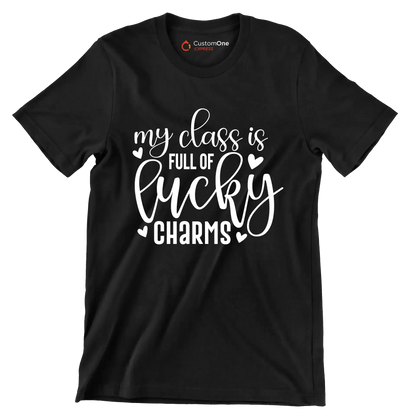My Class is Full of Lucky Charms - St. Patrick's Day T-Shirt-Black-S-Custom One Express