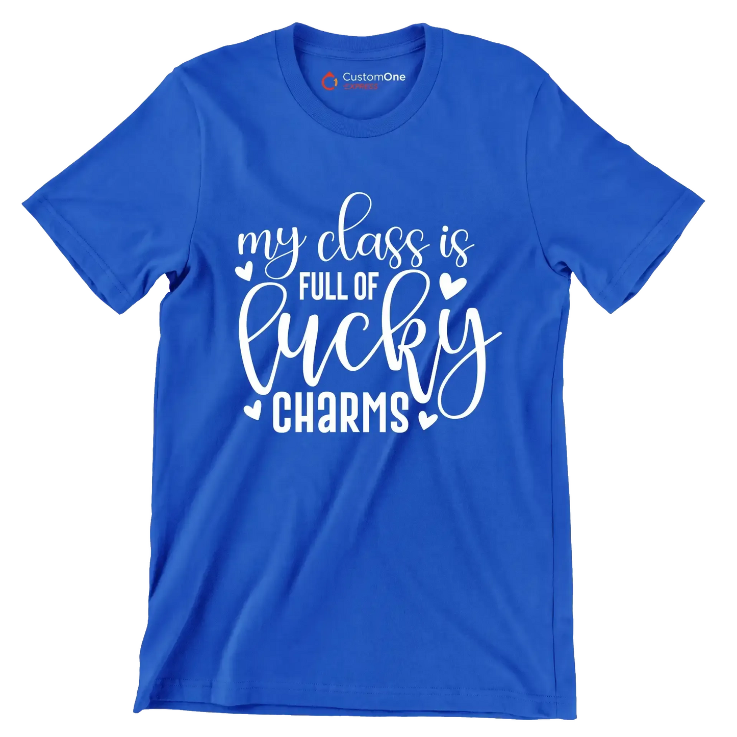 My Class is Full of Lucky Charms - St. Patrick's Day T-Shirt-Blue-S-Custom One Express