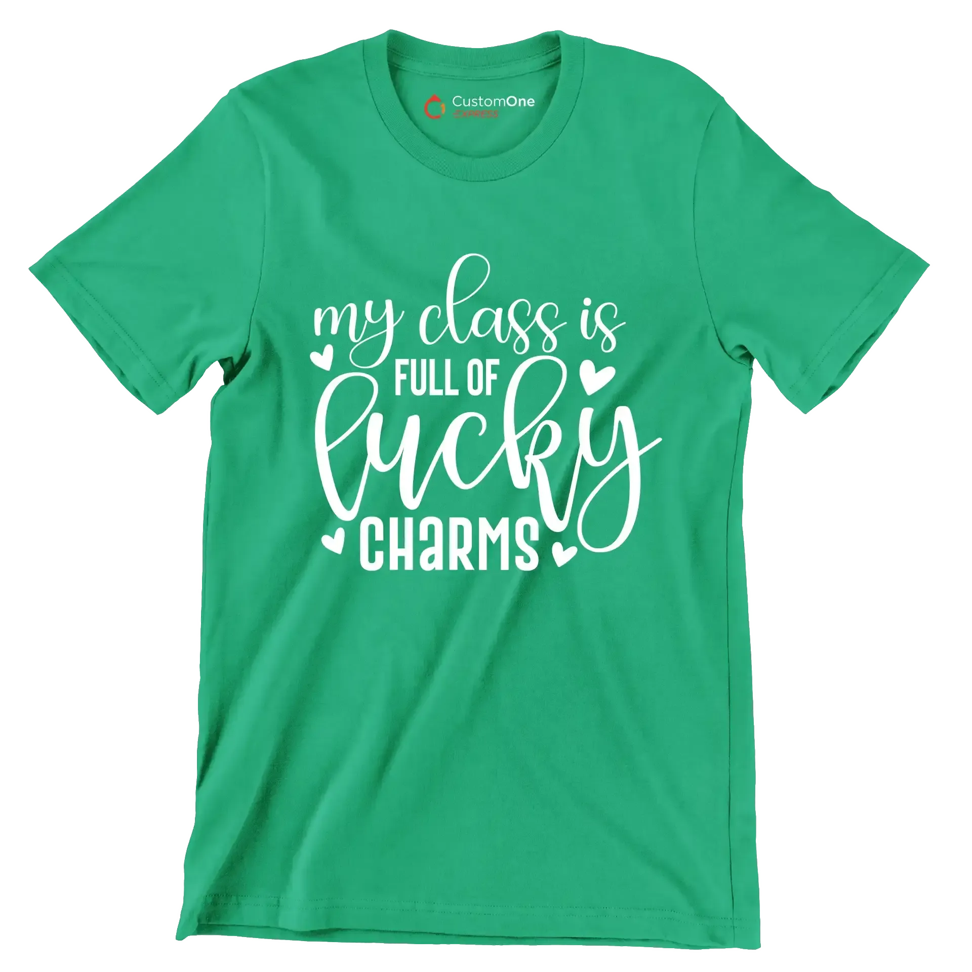 My Class is Full of Lucky Charms - St. Patrick's Day T-Shirt-Green-S-Custom One Express
