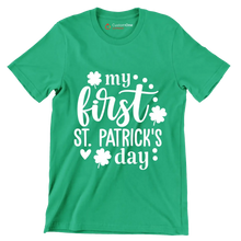 My First St. Patrick's Day - St. Patrick's Day T-Shirt-Green-S-Custom One Express