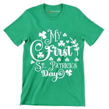 My First St. Patricks Day - St. Patrick's Day T-Shirt-Green-S-Custom One Express