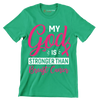 My God is stronger than breast cancer - Breast Cancer Awareness T-Shirt-Green-S-Custom One Express