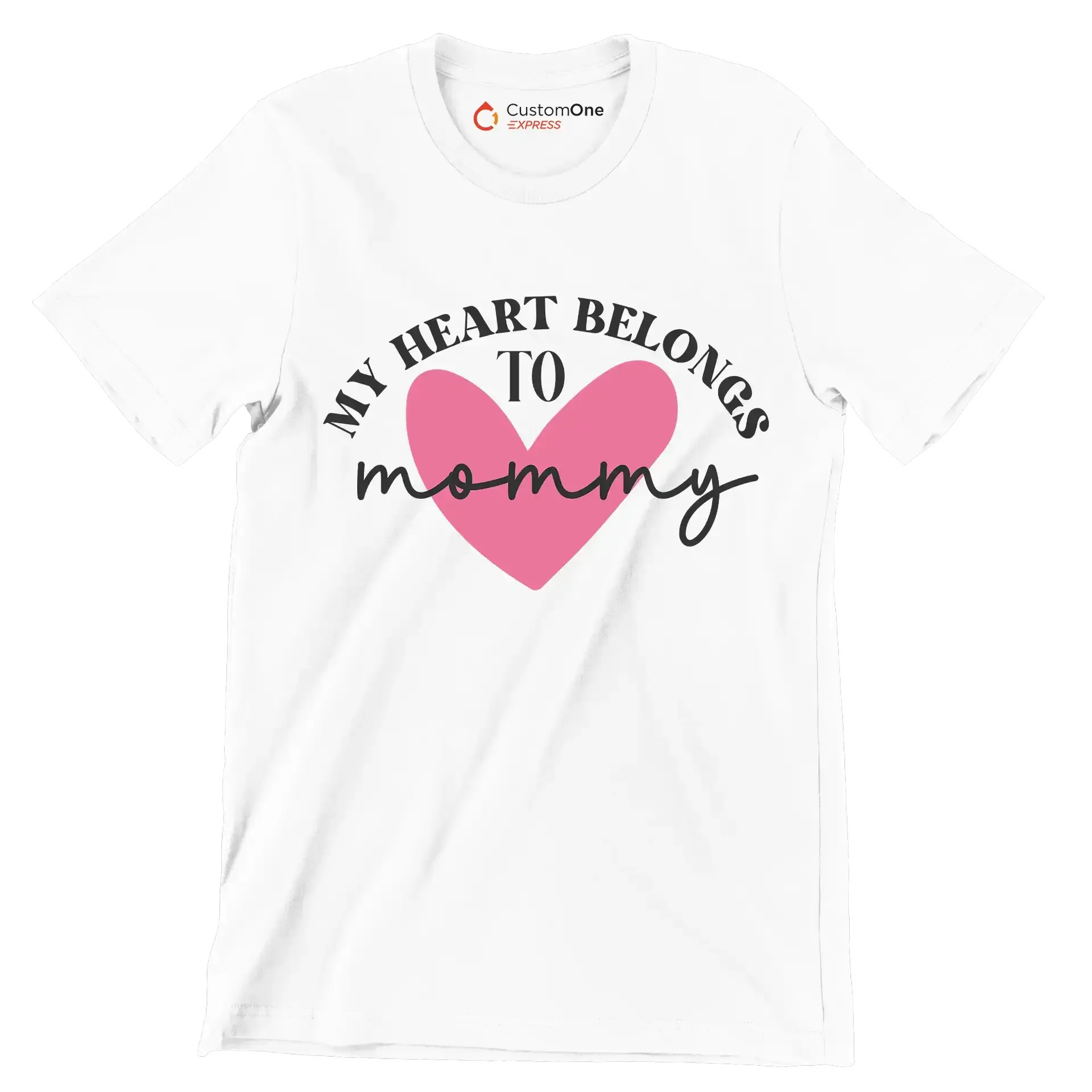 My Heart Belongs To Mommy - Mother’s Day T-Shirt-White-S-Custom One Express
