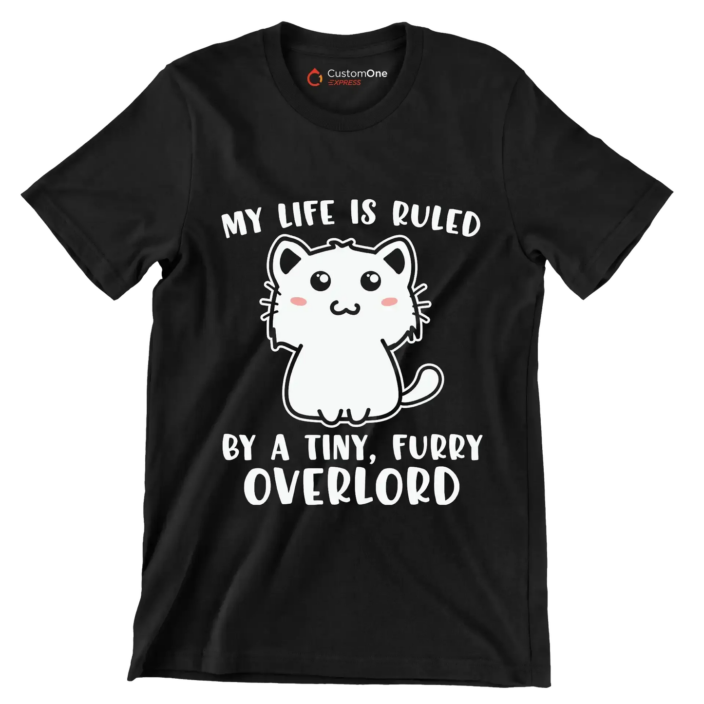 My Life is Ruled - Cat Themed T-Shirt-Black-S-Custom One Express