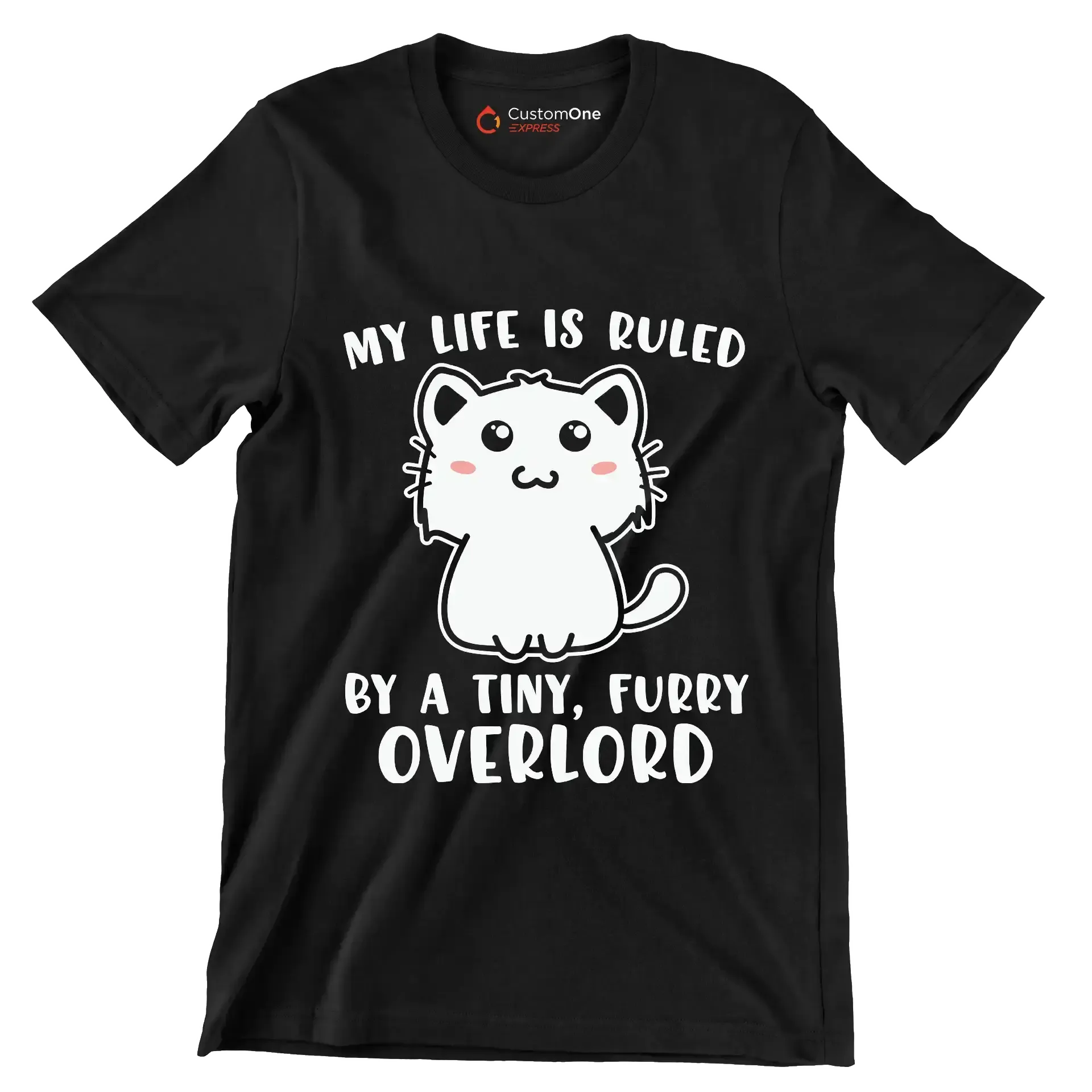 My Life is Ruled - Cat Themed T-Shirt-Black-S-Custom One Express