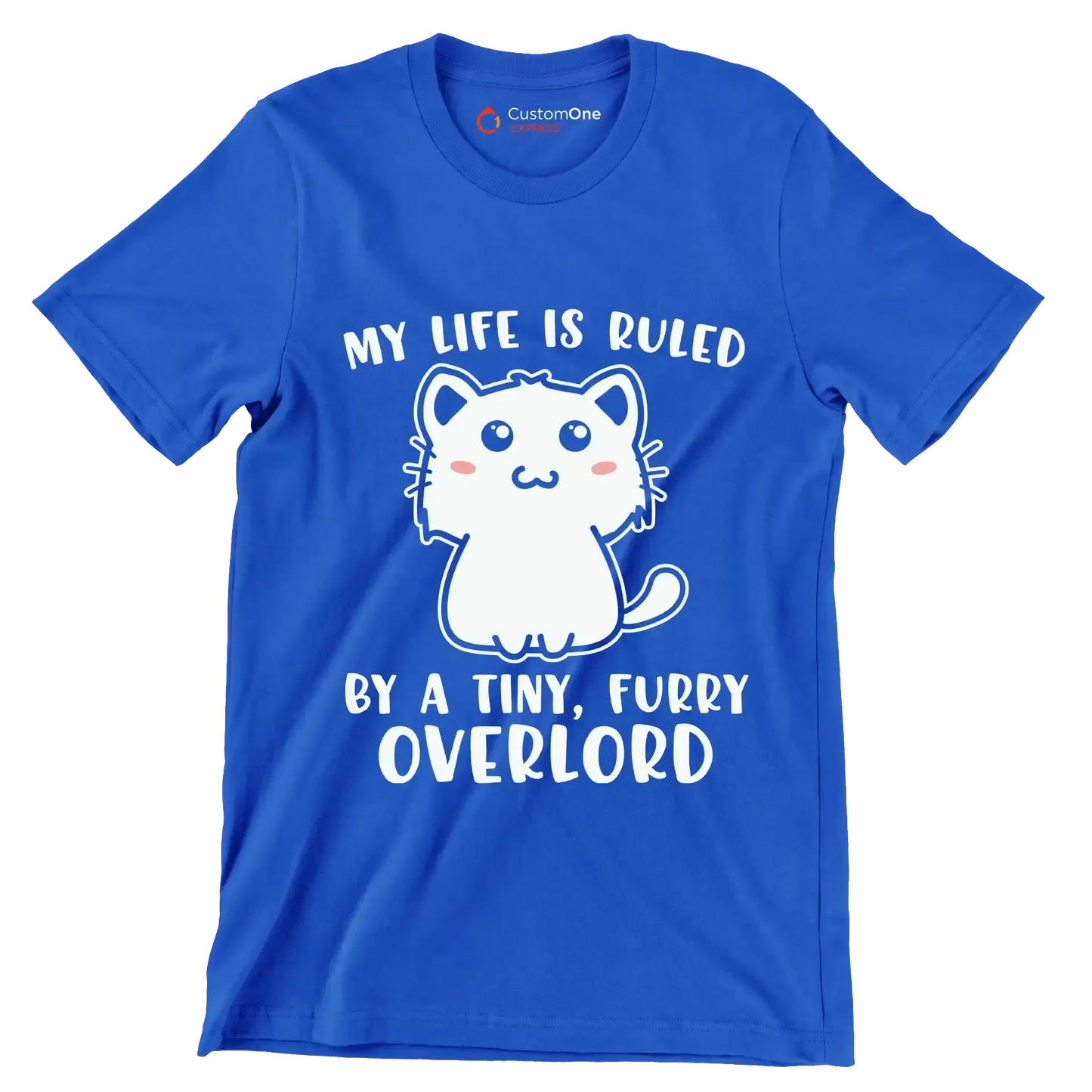 My Life is Ruled - Cat Themed T-Shirt-Blue-S-Custom One Express
