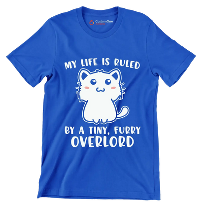 My Life is Ruled - Cat Themed T-Shirt-Blue-S-Custom One Express