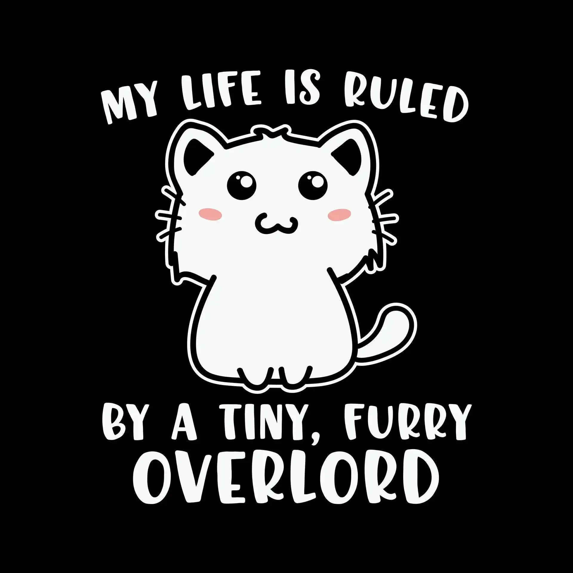 My Life is Ruled - Cat Themed T-Shirt-Black-S-Custom One Express