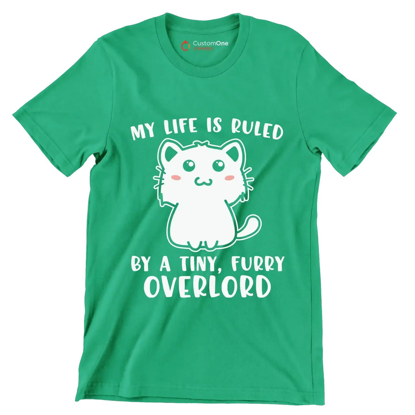 My Life is Ruled - Cat Themed T-Shirt-Green-S-Custom One Express