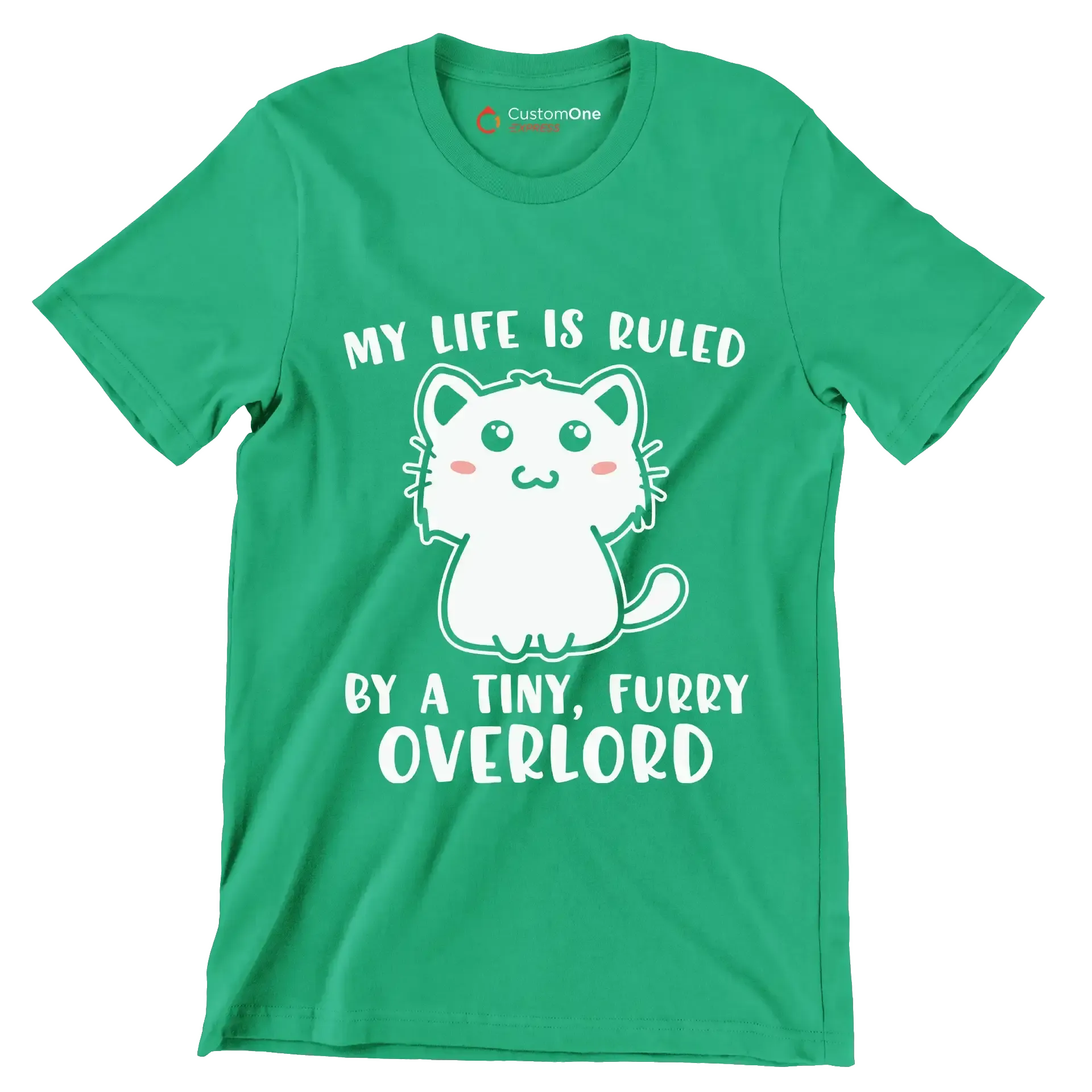 My Life is Ruled - Cat Themed T-Shirt-Green-S-Custom One Express