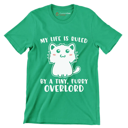 My Life is Ruled - Cat Themed T-Shirt-Green-S-Custom One Express