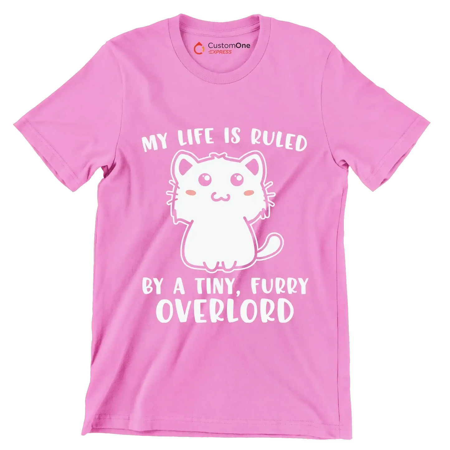 My Life is Ruled - Cat Themed T-Shirt-Pink-S-Custom One Express