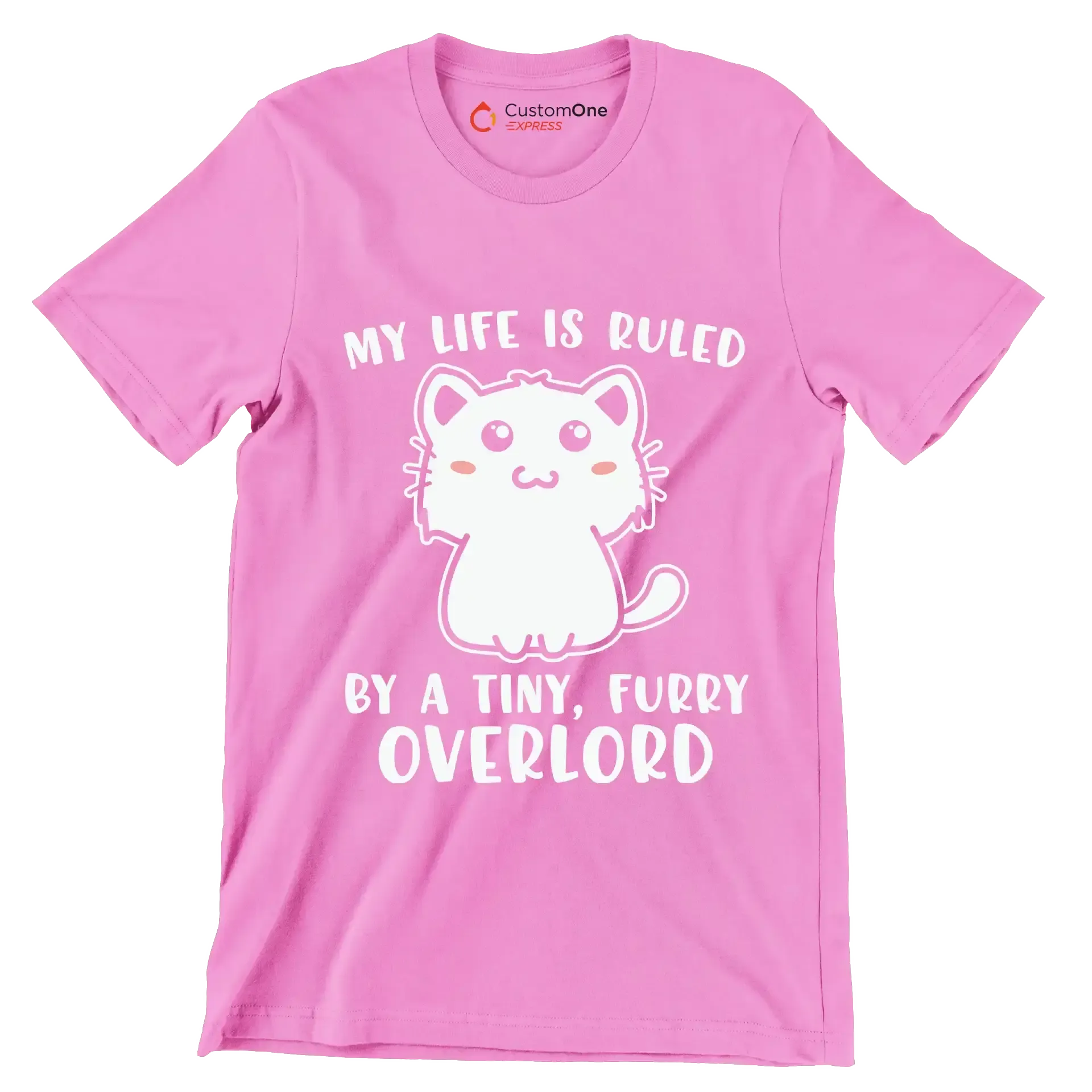 My Life is Ruled - Cat Themed T-Shirt-Pink-S-Custom One Express