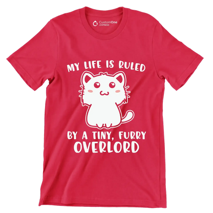 My Life is Ruled - Cat Themed T-Shirt-Red-S-Custom One Express