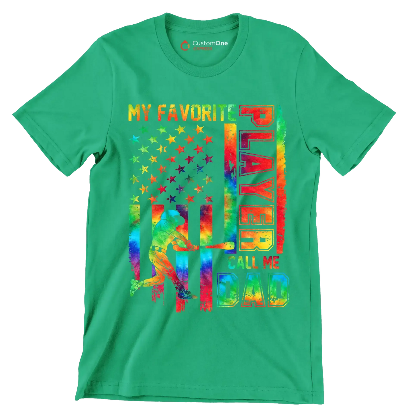 My Player Cell Me Dad - Father’s Day T-Shirt-Green-S-Custom One Express