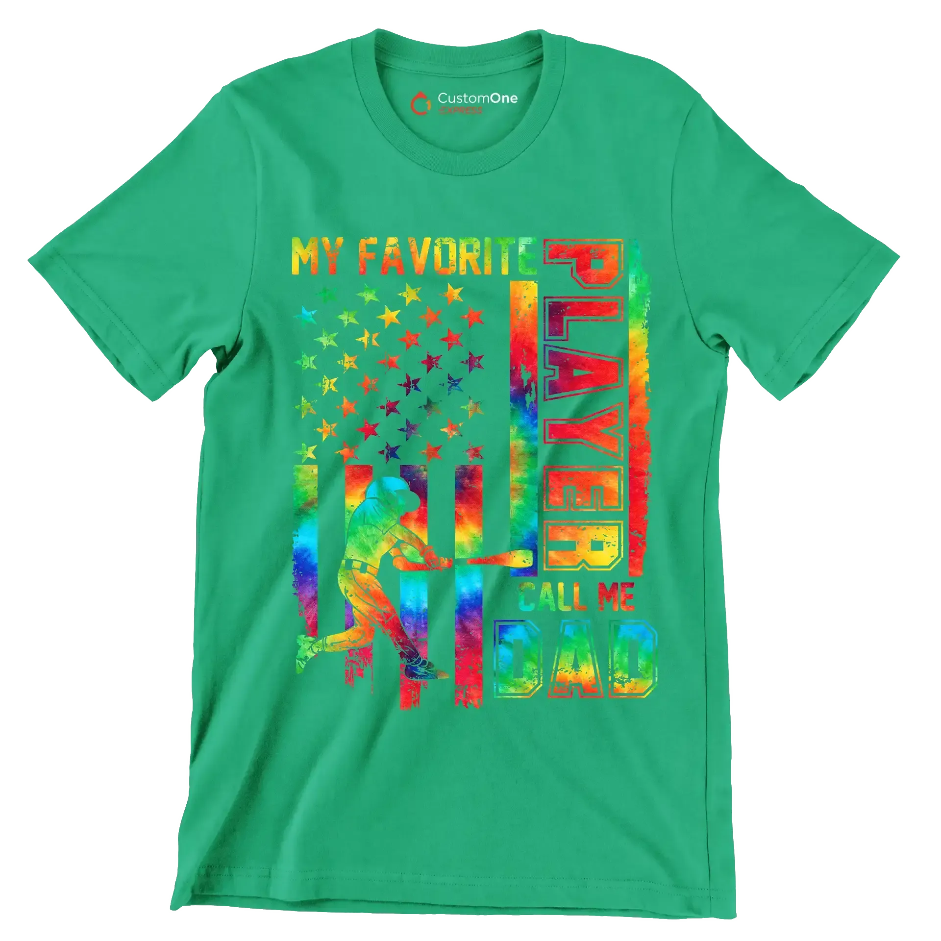 My Player Cell Me Dad - Father’s Day T-Shirt-Green-S-Custom One Express