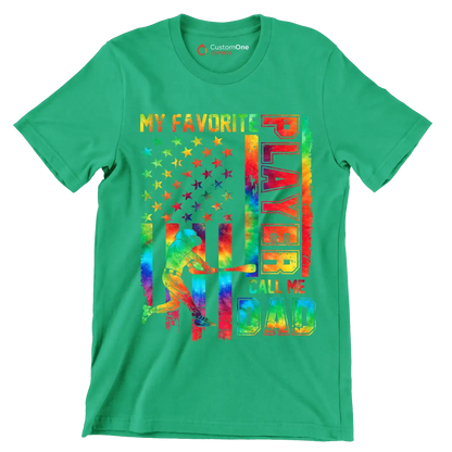 My Player Cell Me Dad - Father’s Day T-Shirt-Green-S-Custom One Express