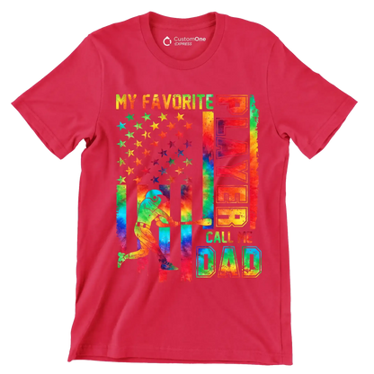 My Player Cell Me Dad - Father’s Day T-Shirt-Red-S-Custom One Express