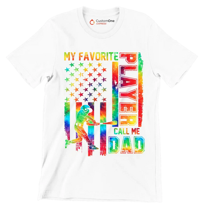 My Player Cell Me Dad - Father’s Day T-Shirt-White-S-Custom One Express