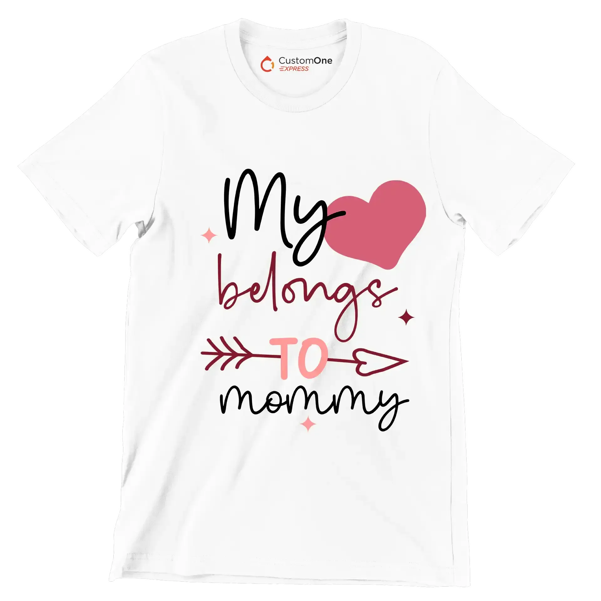 My belongs to mommy - Mother’s Day T-Shirt-White-S-Custom One Express