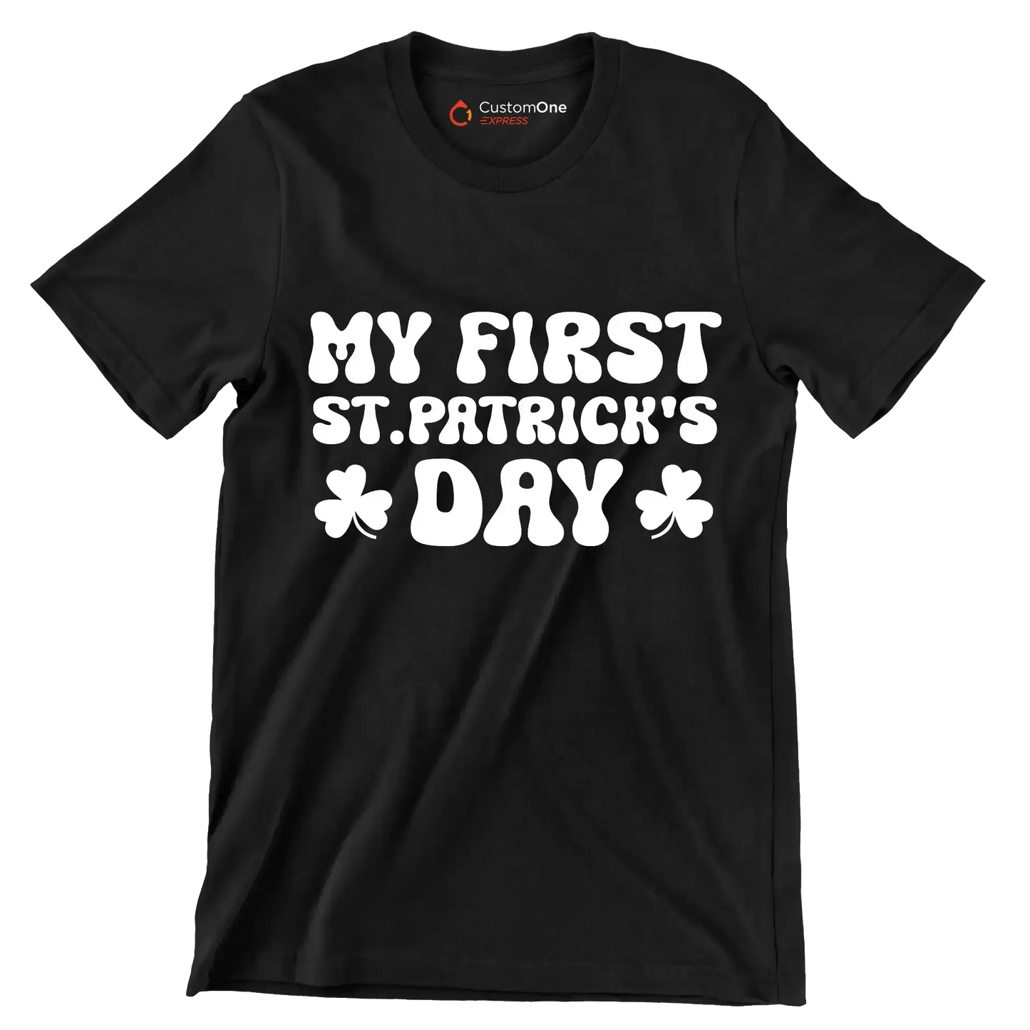 My first st.patrick's day - St. Patrick's Day T-Shirt-Black-S-Custom One Express