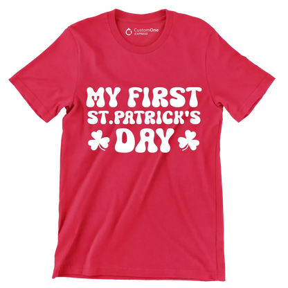 My first st.patrick's day - St. Patrick's Day T-Shirt-Red-S-Custom One Express
