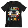 My highest unlocked achievement calls me daddy - Father’s Day T-Shirt-Black-S-Custom One Express