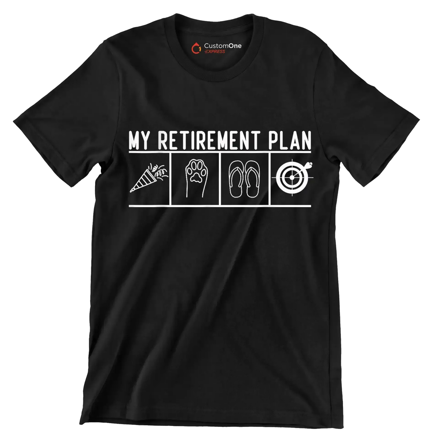 My retirement plan - Retirement Themed T-Shirt-Black-S-Custom One Express