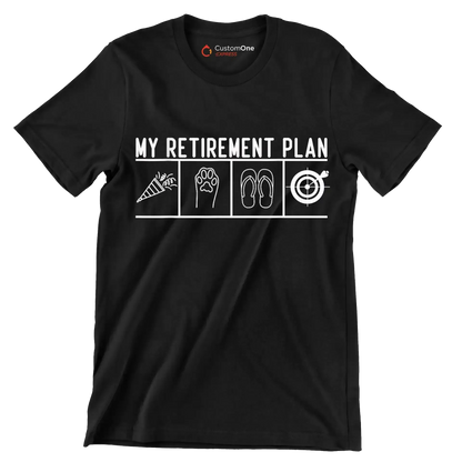 My retirement plan - Retirement Themed T-Shirt-Black-S-Custom One Express