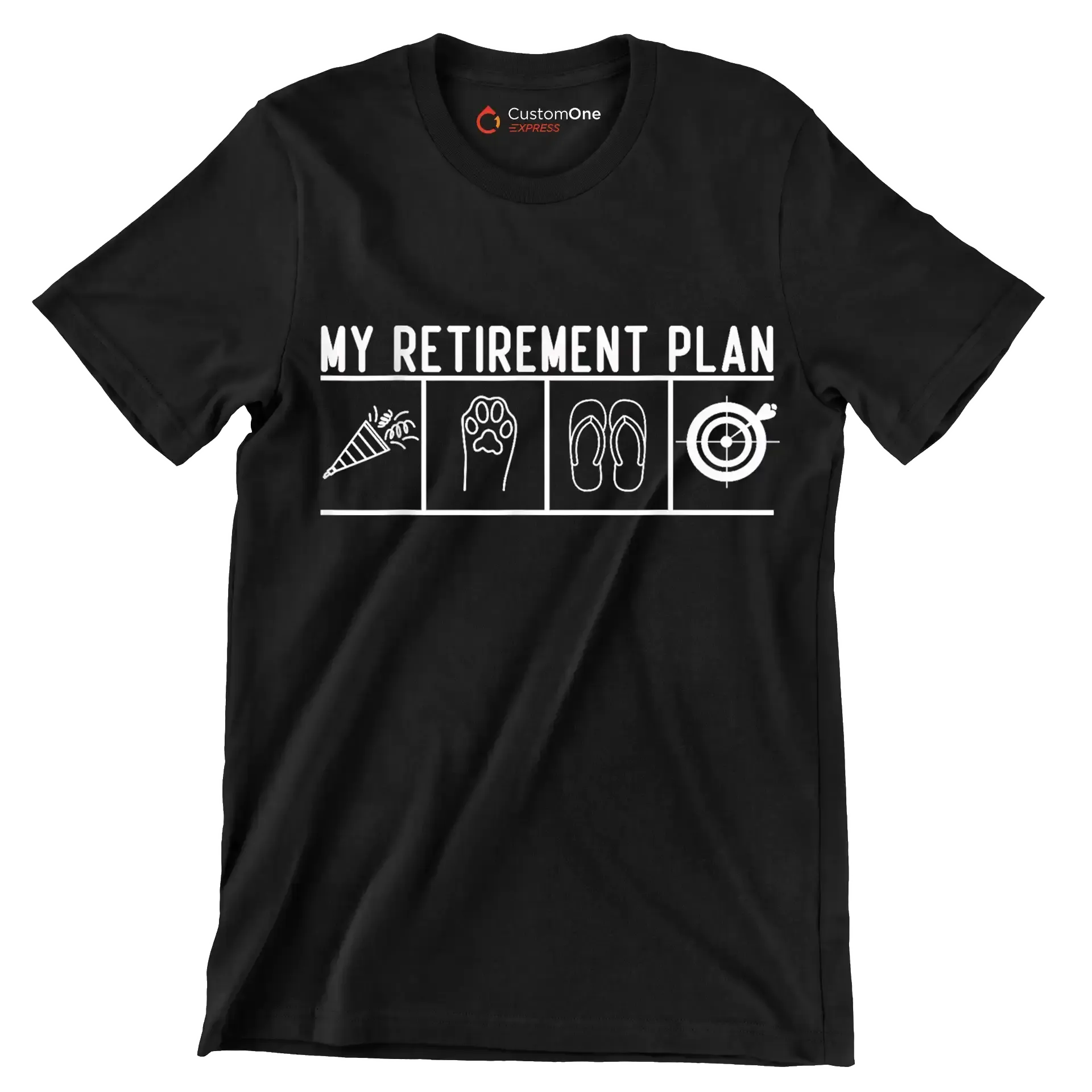 My retirement plan - Retirement Themed T-Shirt-Black-S-Custom One Express