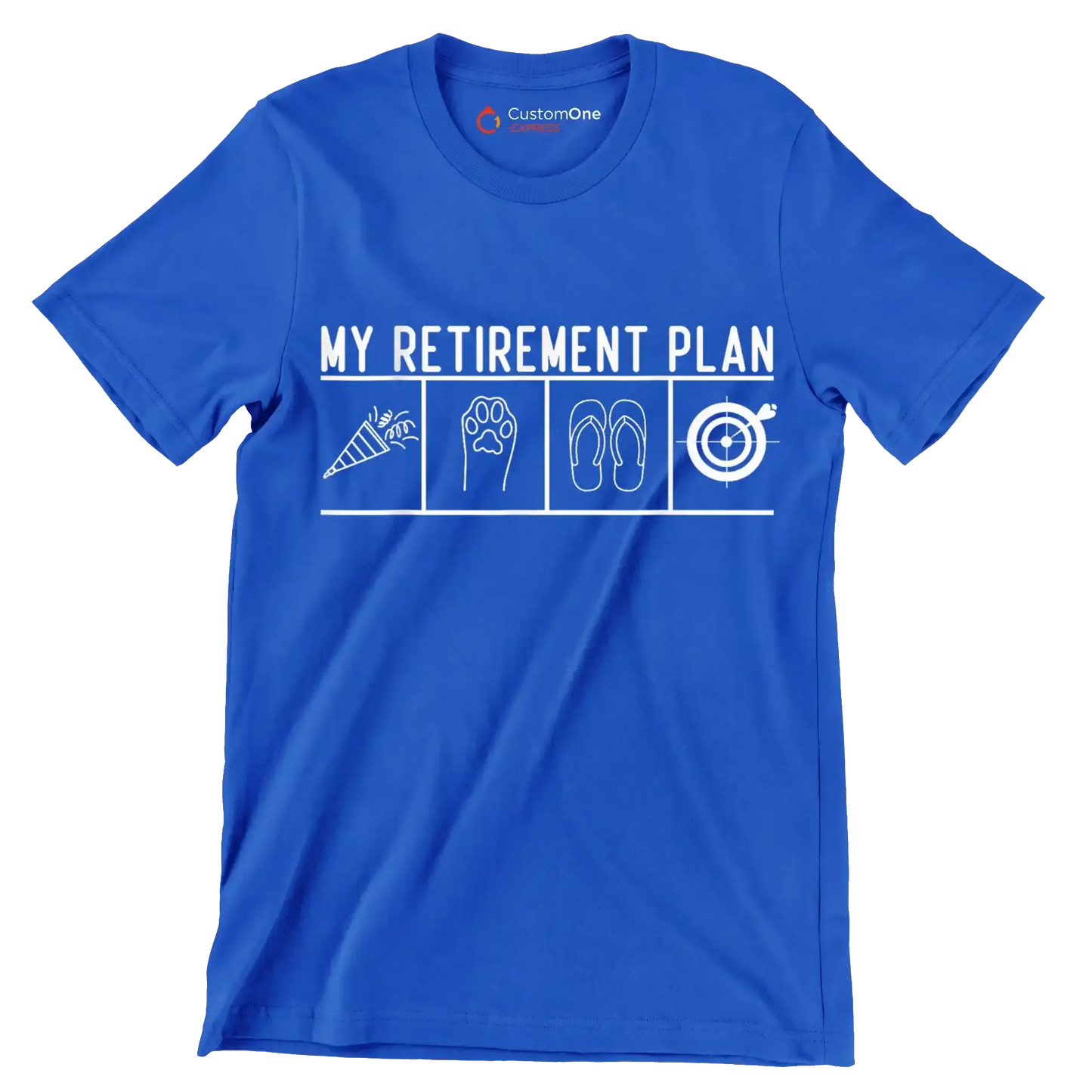 My retirement plan - Retirement Themed T-Shirt-Blue-S-Custom One Express