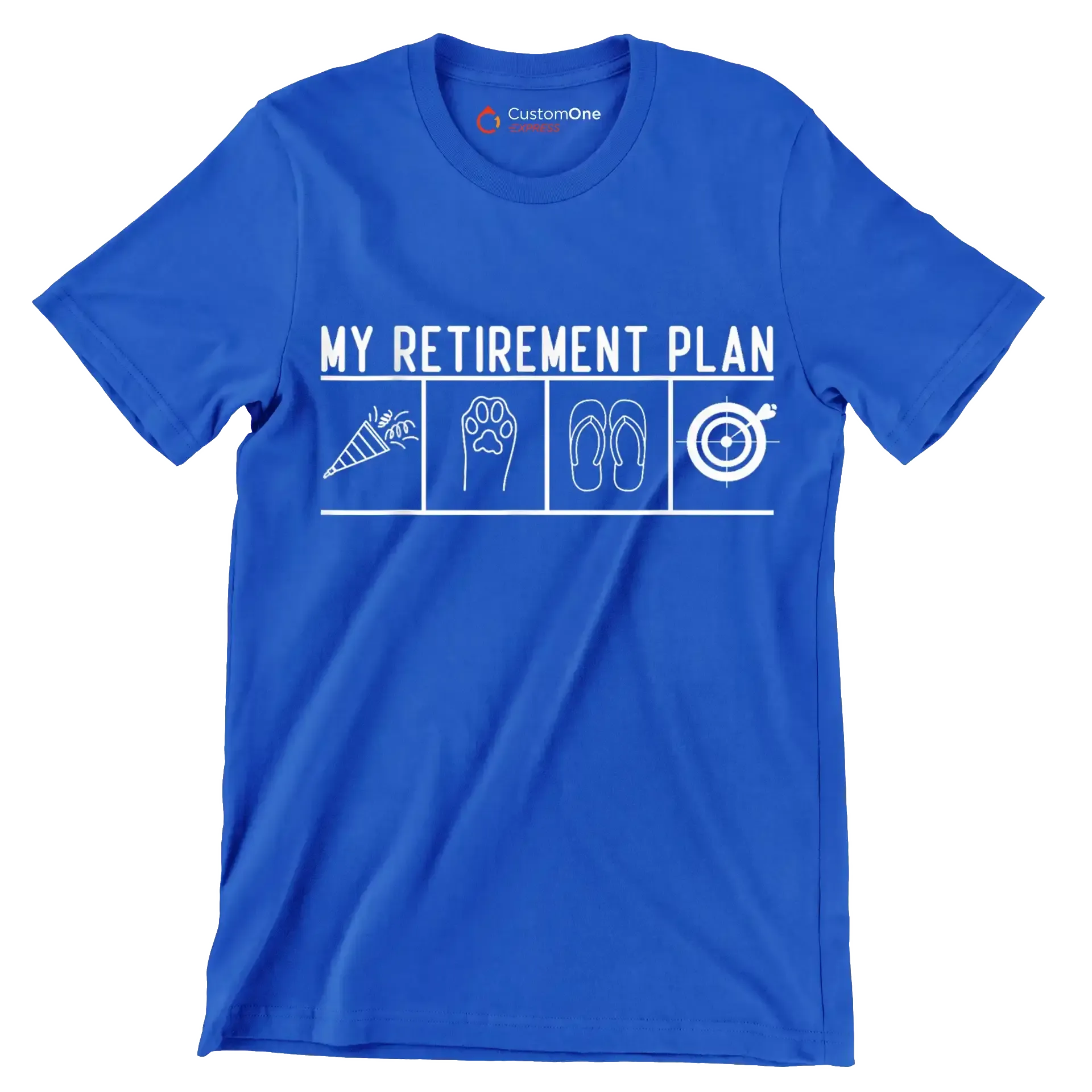 My retirement plan - Retirement Themed T-Shirt-Blue-S-Custom One Express