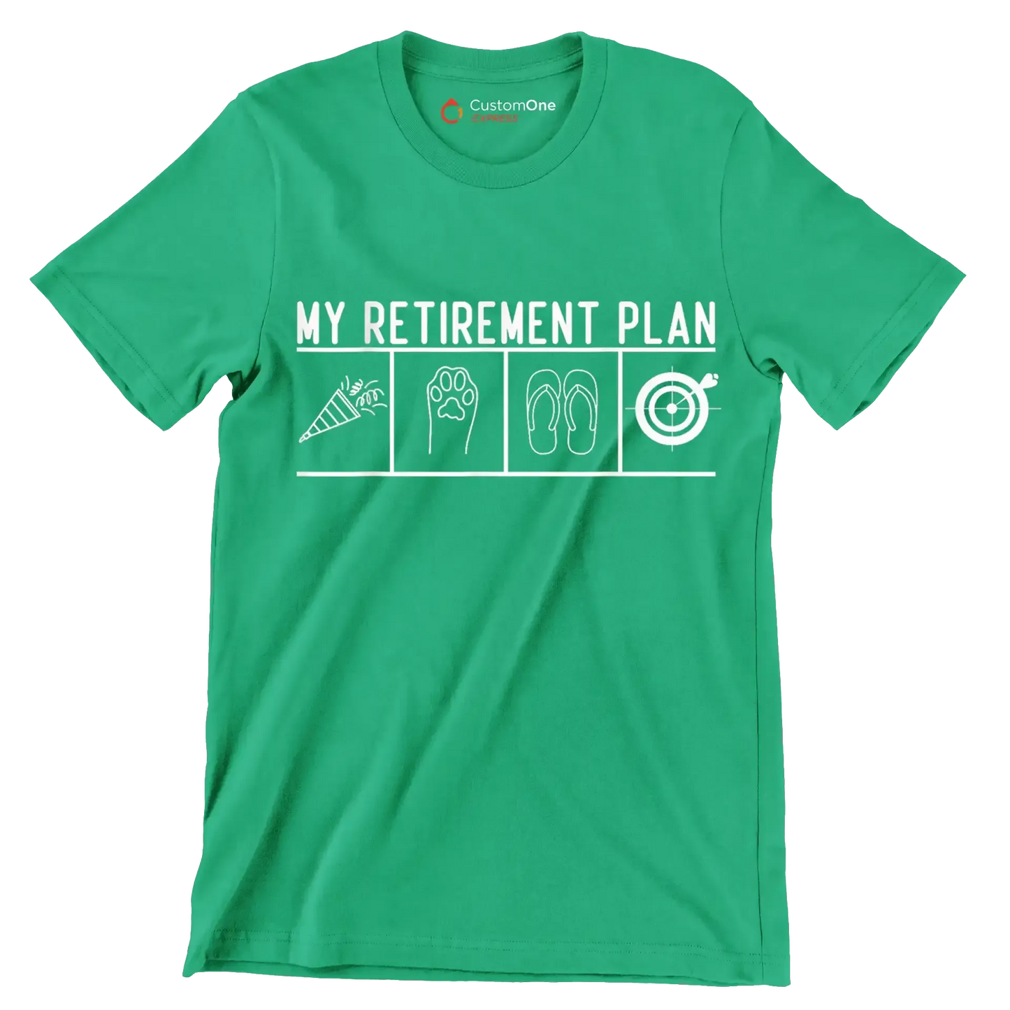 My retirement plan - Retirement Themed T-Shirt-Green-S-Custom One Express