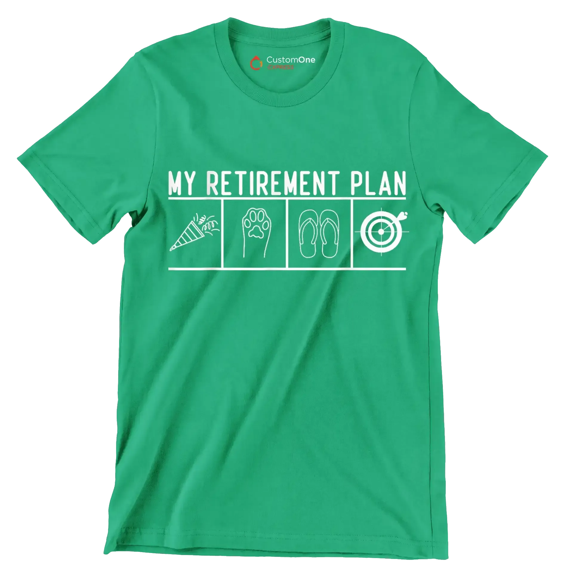 My retirement plan - Retirement Themed T-Shirt-Green-S-Custom One Express
