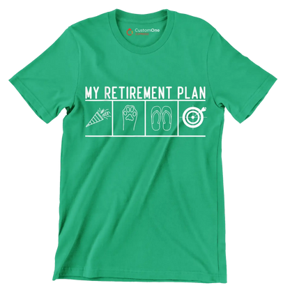 My retirement plan - Retirement Themed T-Shirt-Green-S-Custom One Express