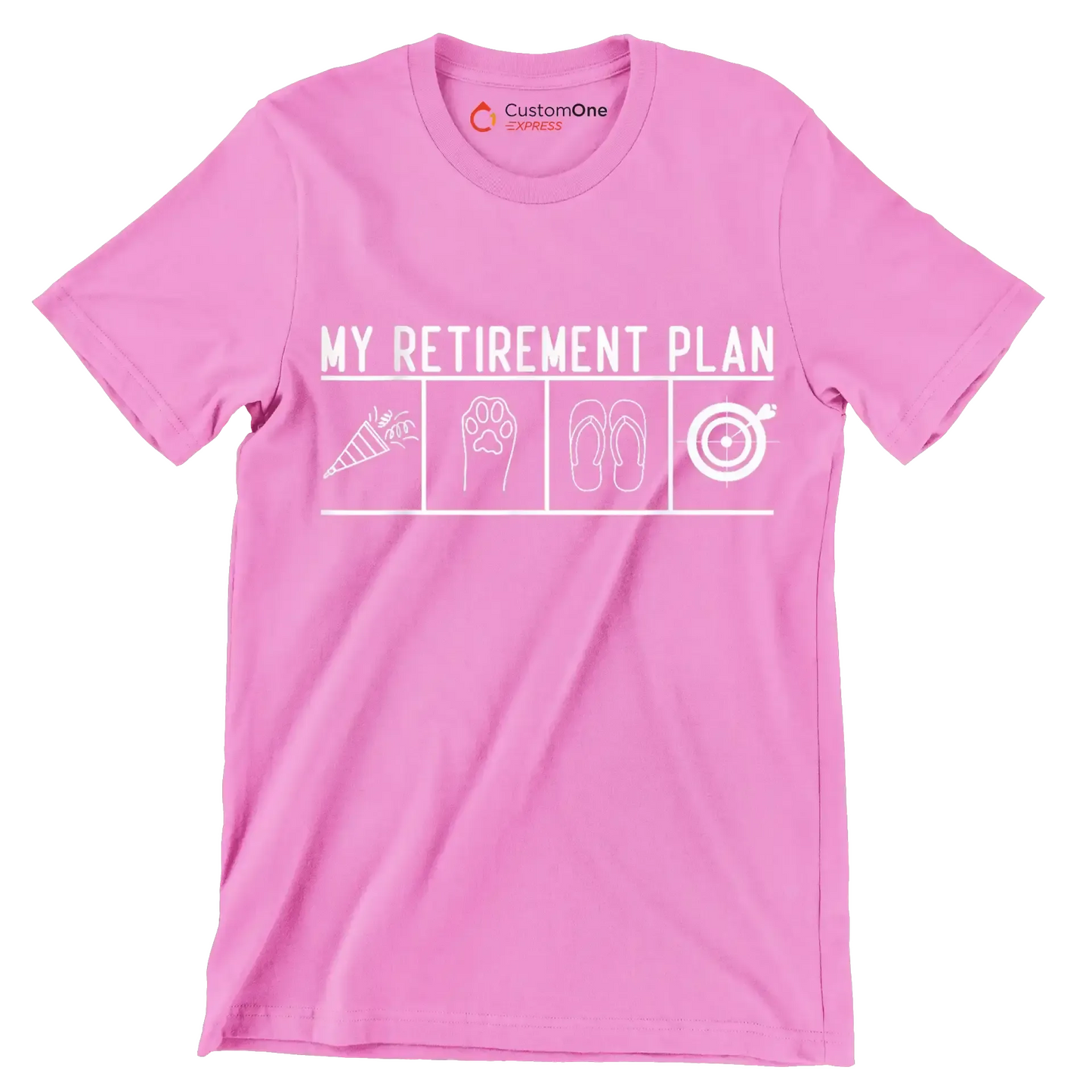 My retirement plan - Retirement Themed T-Shirt-Pink-S-Custom One Express