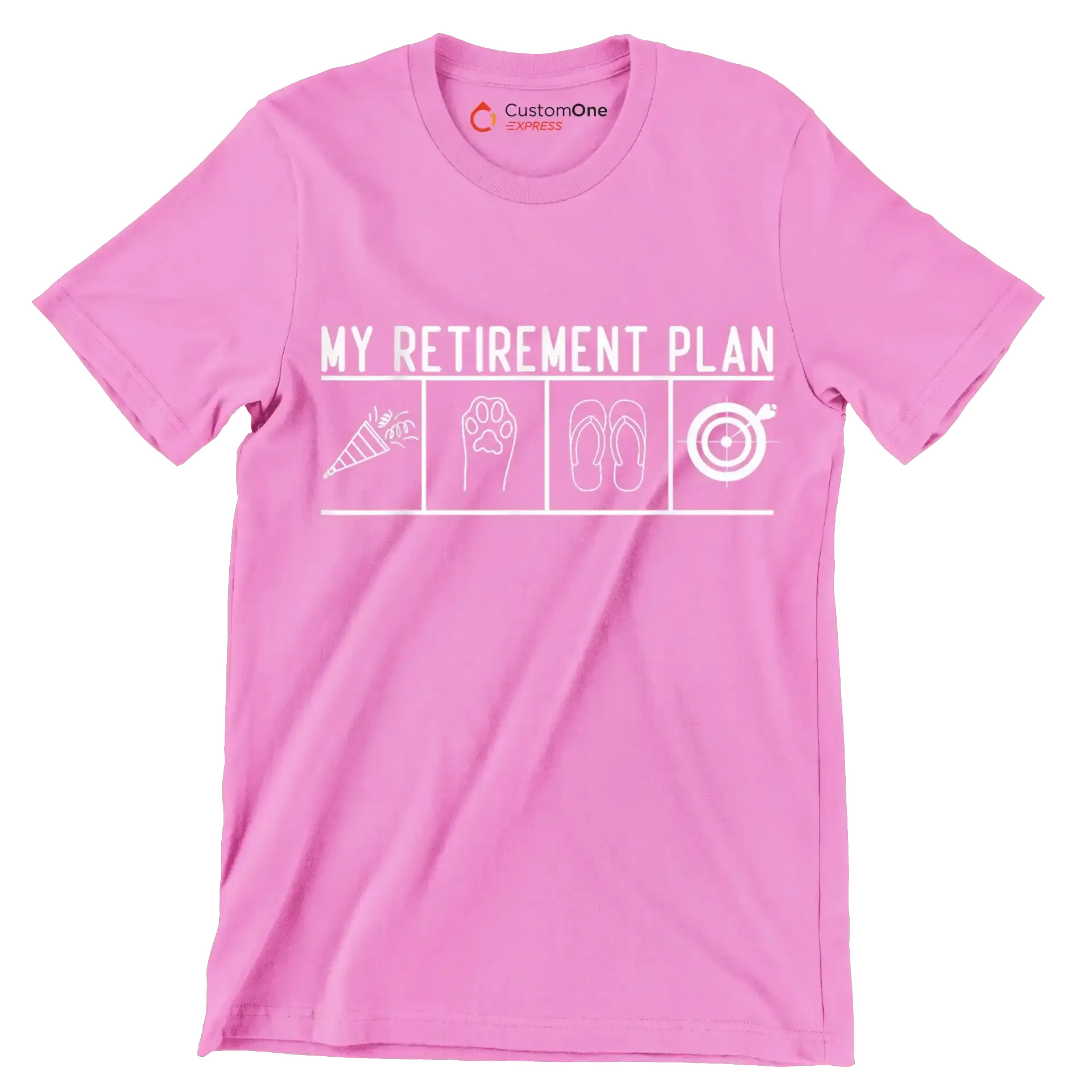 My retirement plan - Retirement Themed T-Shirt-Pink-S-Custom One Express