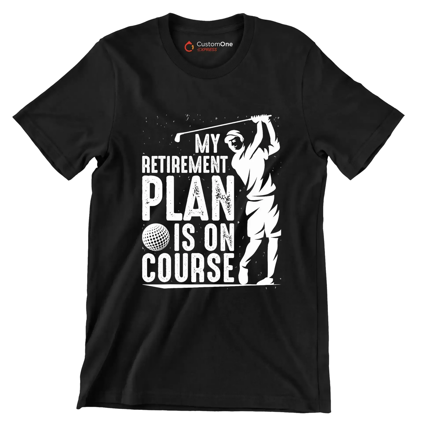 My retirement plan is on course - Retirement Themed T-Shirt-Black-S-Custom One Express