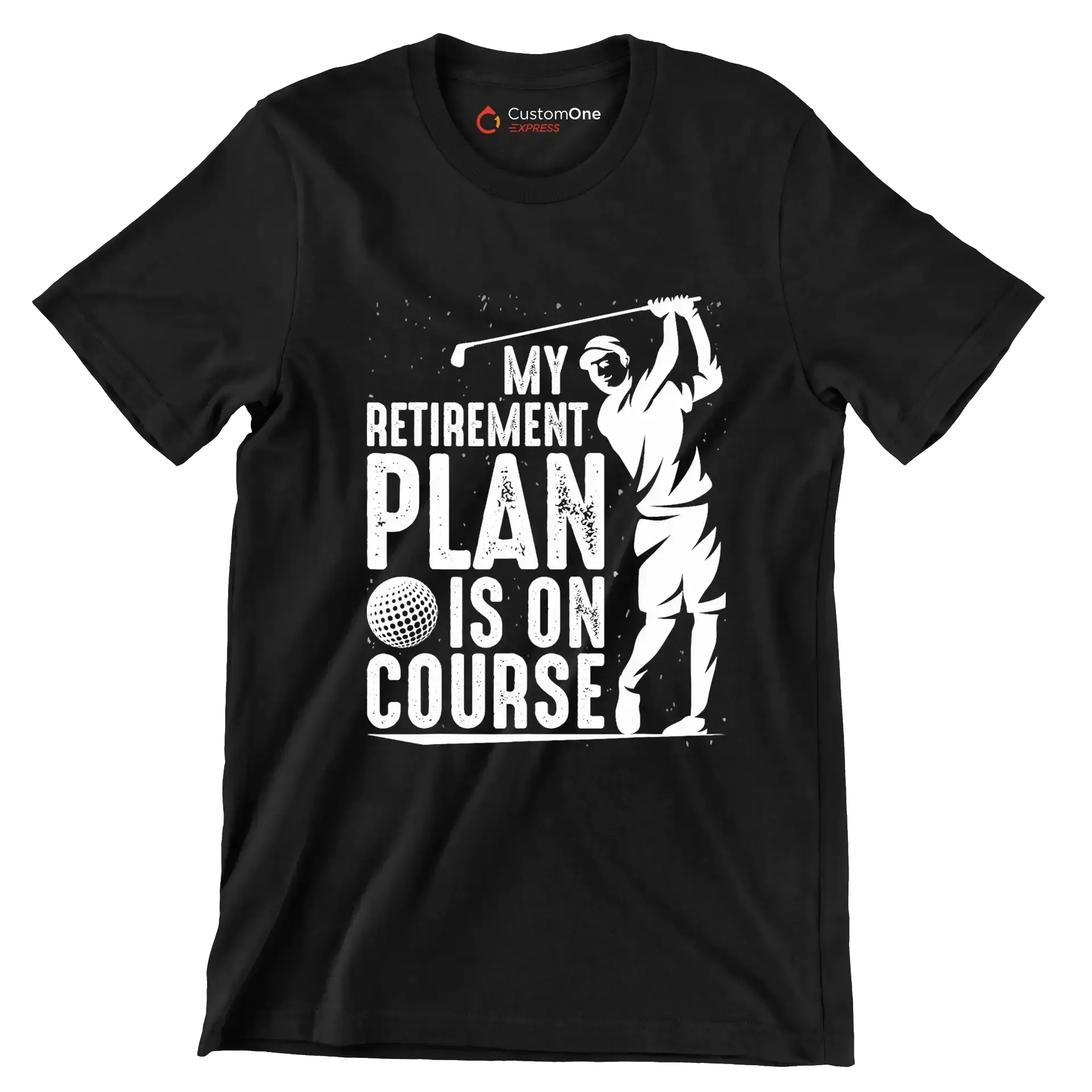 My retirement plan is on course - Retirement Themed T-Shirt-Black-S-Custom One Express