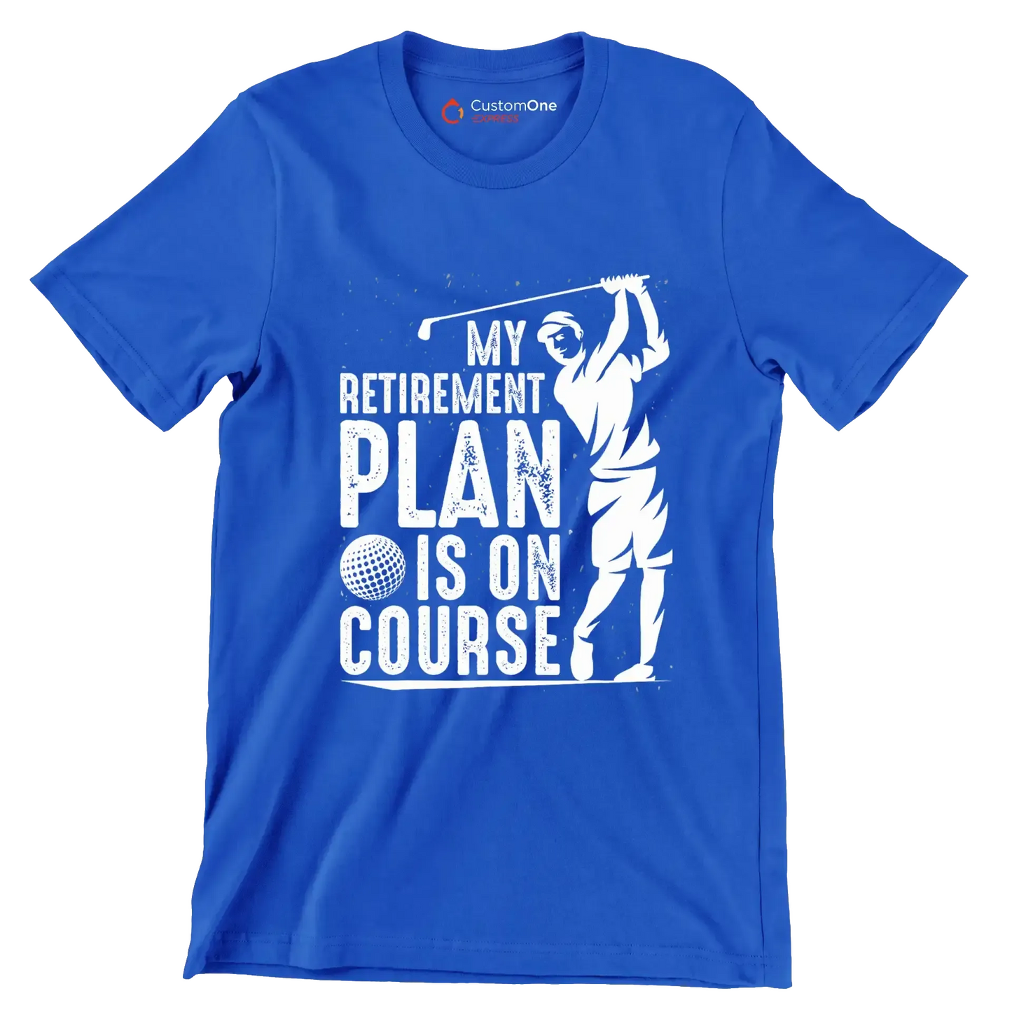 My retirement plan is on course - Retirement Themed T-Shirt-Blue-S-Custom One Express