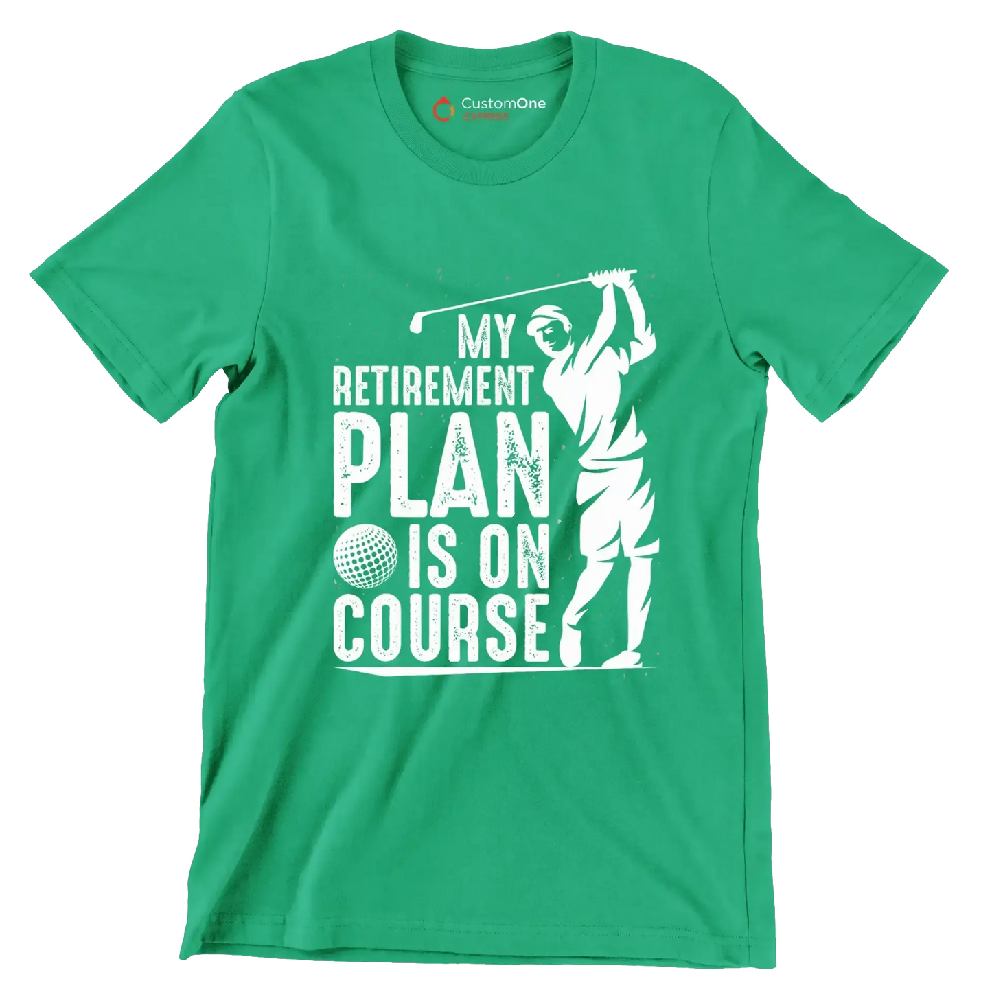 My retirement plan is on course - Retirement Themed T-Shirt-Green-S-Custom One Express