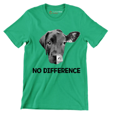 No difference - Vegan Themed T-Shirt-Green-S-Custom One Express