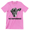 No difference - Vegan Themed T-Shirt-Pink-S-Custom One Express