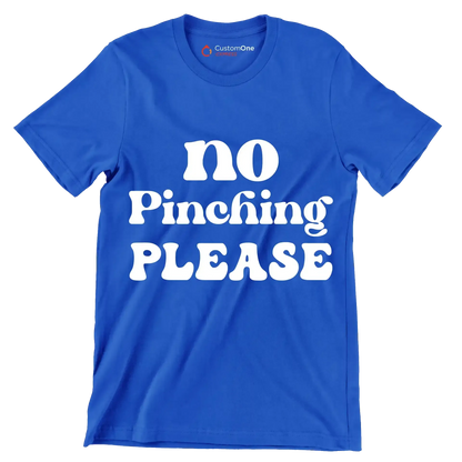 No pinching please - St. Patrick's Day T-Shirt-Blue-S-Custom One Express