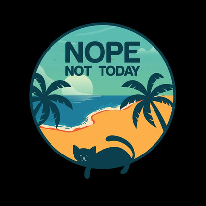 Nope not today - Cat Themed T-Shirt-Black-S-Custom One Express