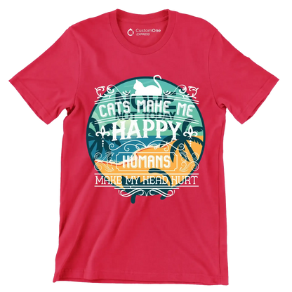 Nope not today - Cat Themed T-Shirt-Red-S-Custom One Express