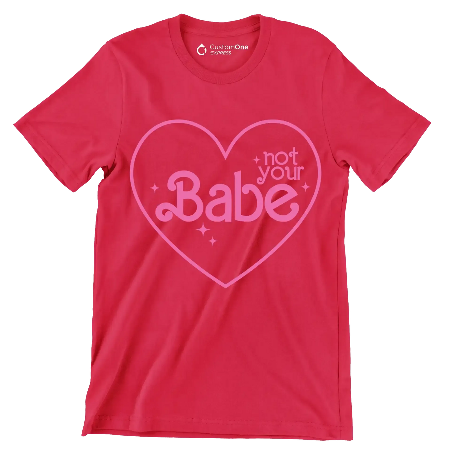 Not your babe - Retro Themed T-Shirt-Red-S-Custom One Express