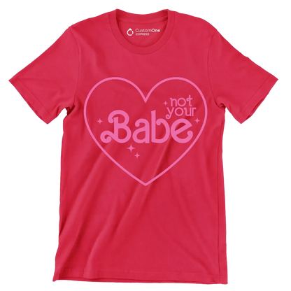 Not your babe - Retro Themed T-Shirt-Red-S-Custom One Express